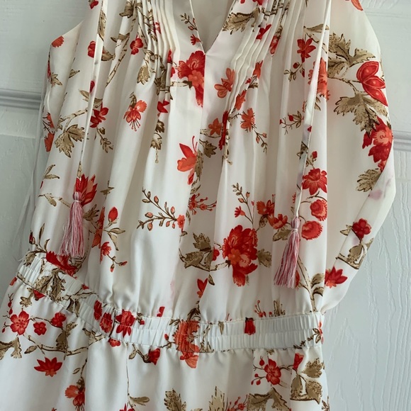 Joie ruffled orange floral print Mini dress  XS - Picture 4 of 5